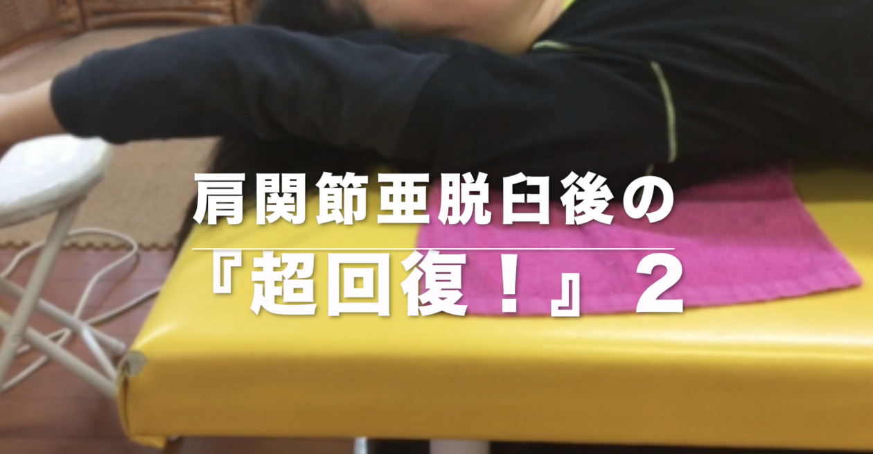 肩関節亜脱臼後の 超回復 を可能にする条件とは 陽心庵 多次元未到医学療法